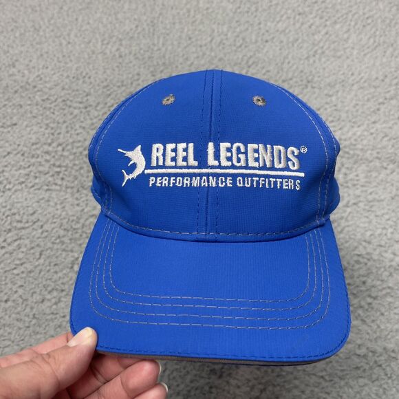 Reel Legends Hat Cap Mens Adjustable Snapback Fishing Blue Performance Outdoor - Picture 2 of 7